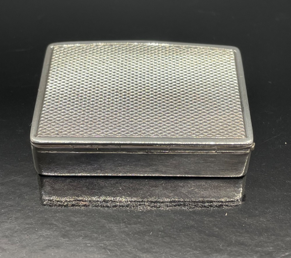 Geo V Deco era silver pill box Birmingham 1929 View III