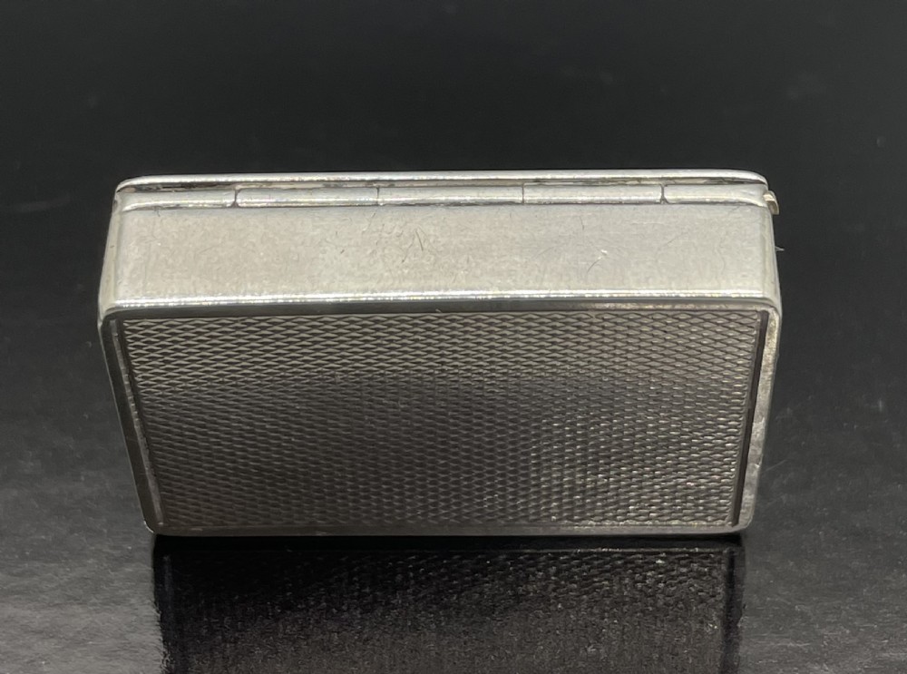Geo V Deco era silver pill box Birmingham 1929 View V