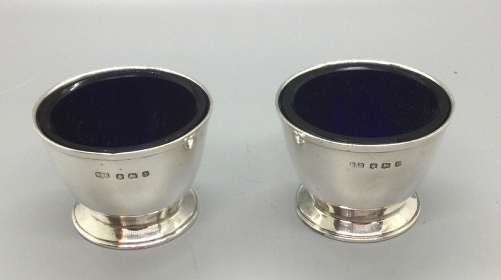 Geo V Deco silver cruet condiment set Sheffield 1936 View VII
