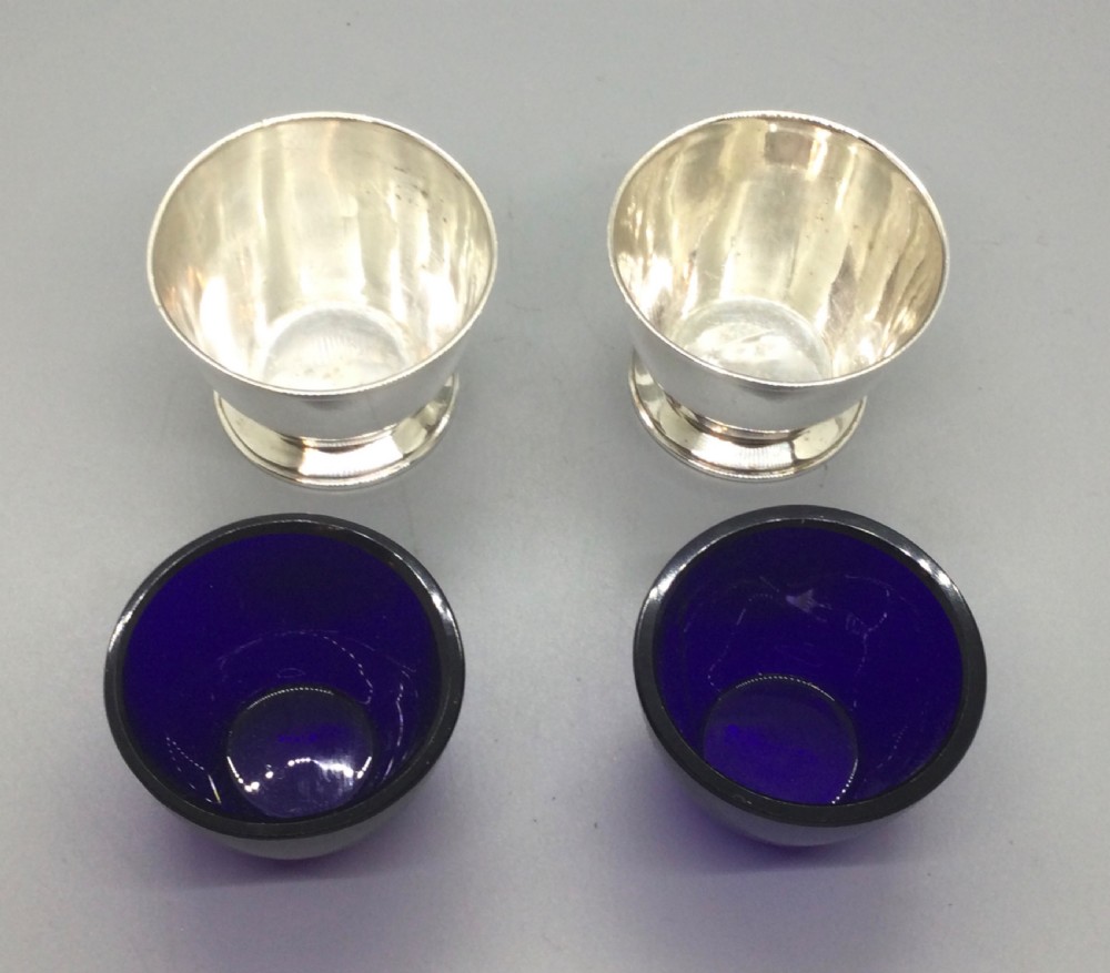 Geo V Deco silver cruet condiment set Sheffield 1936 View IX