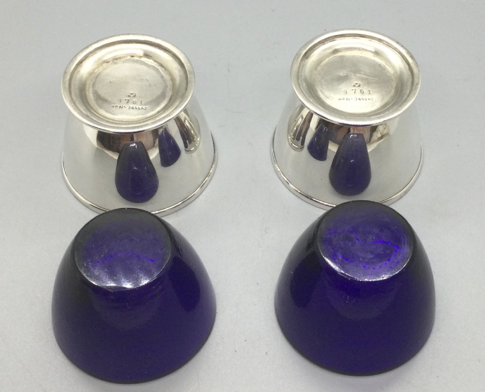Geo V Deco silver cruet condiment set Sheffield 1936 View X