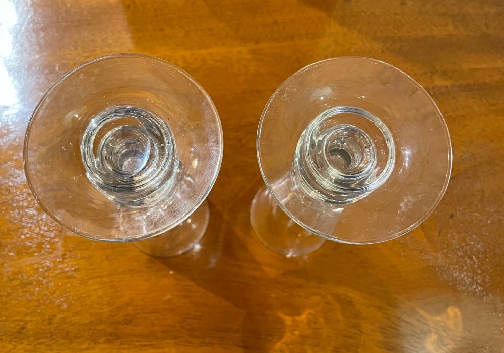 Late 19thc French pair champagne flutes c1880 View IV