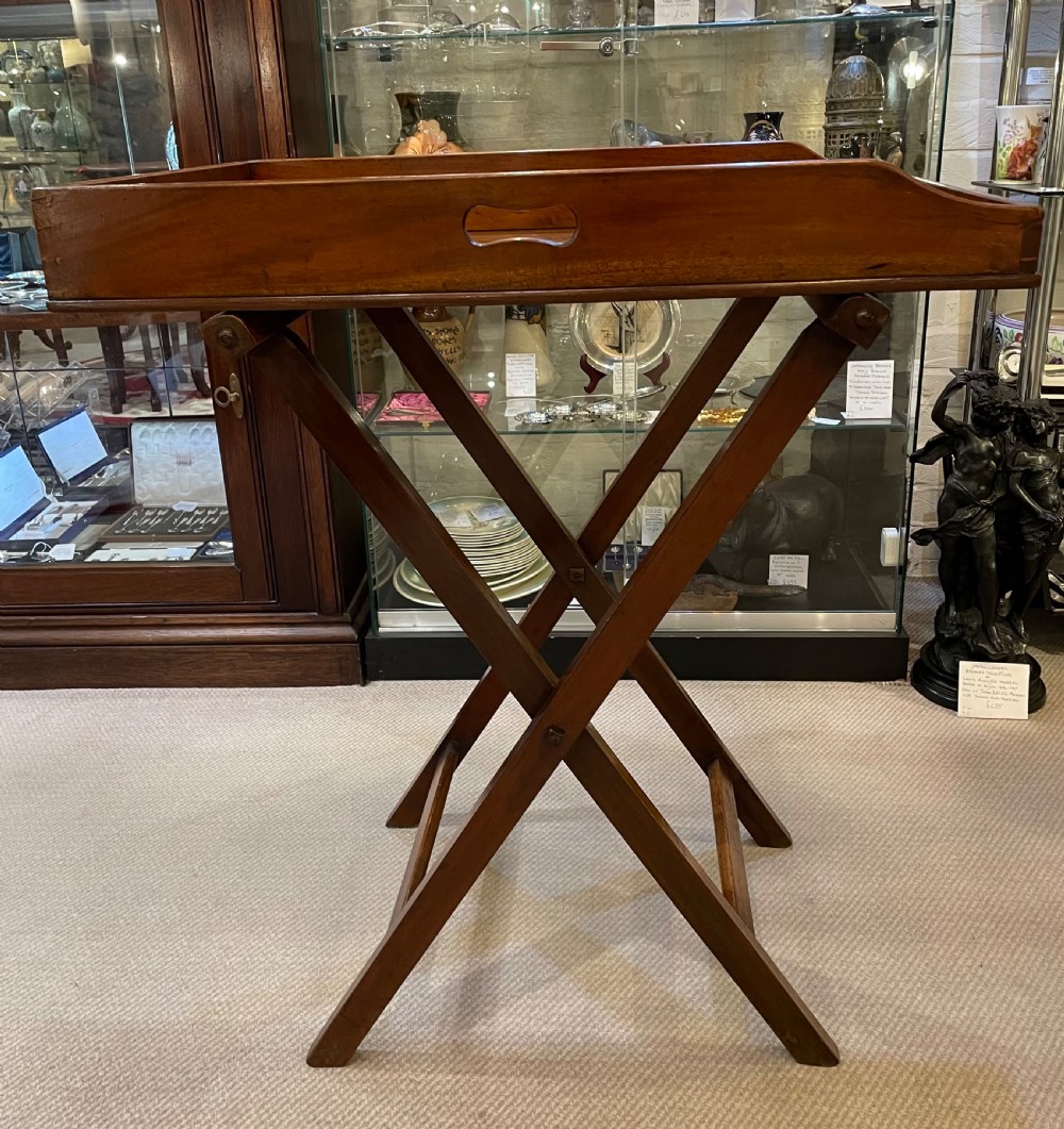 19thc mahogany butler tray on stand c1850 View II