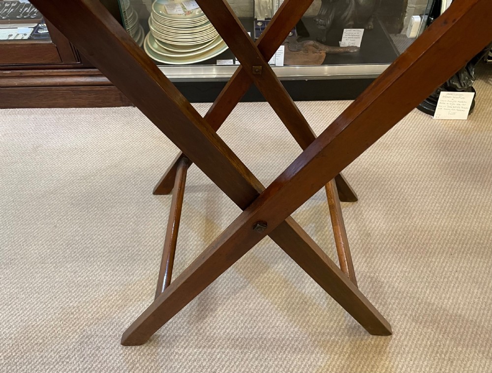 19thc mahogany butler tray on stand c1850 View V