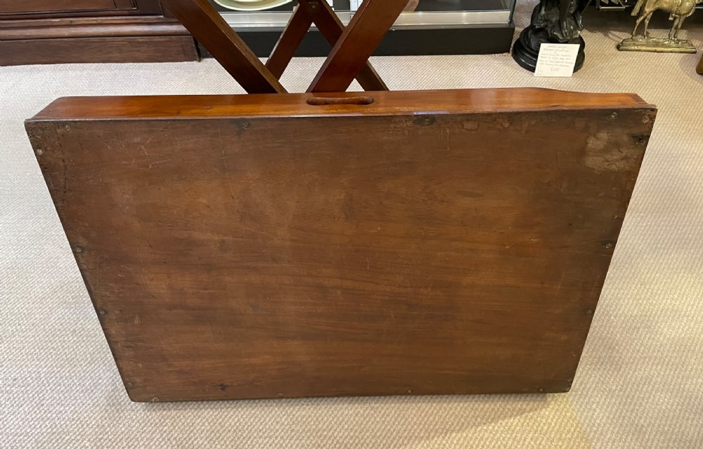 19thc mahogany butler tray on stand c1850 View VI