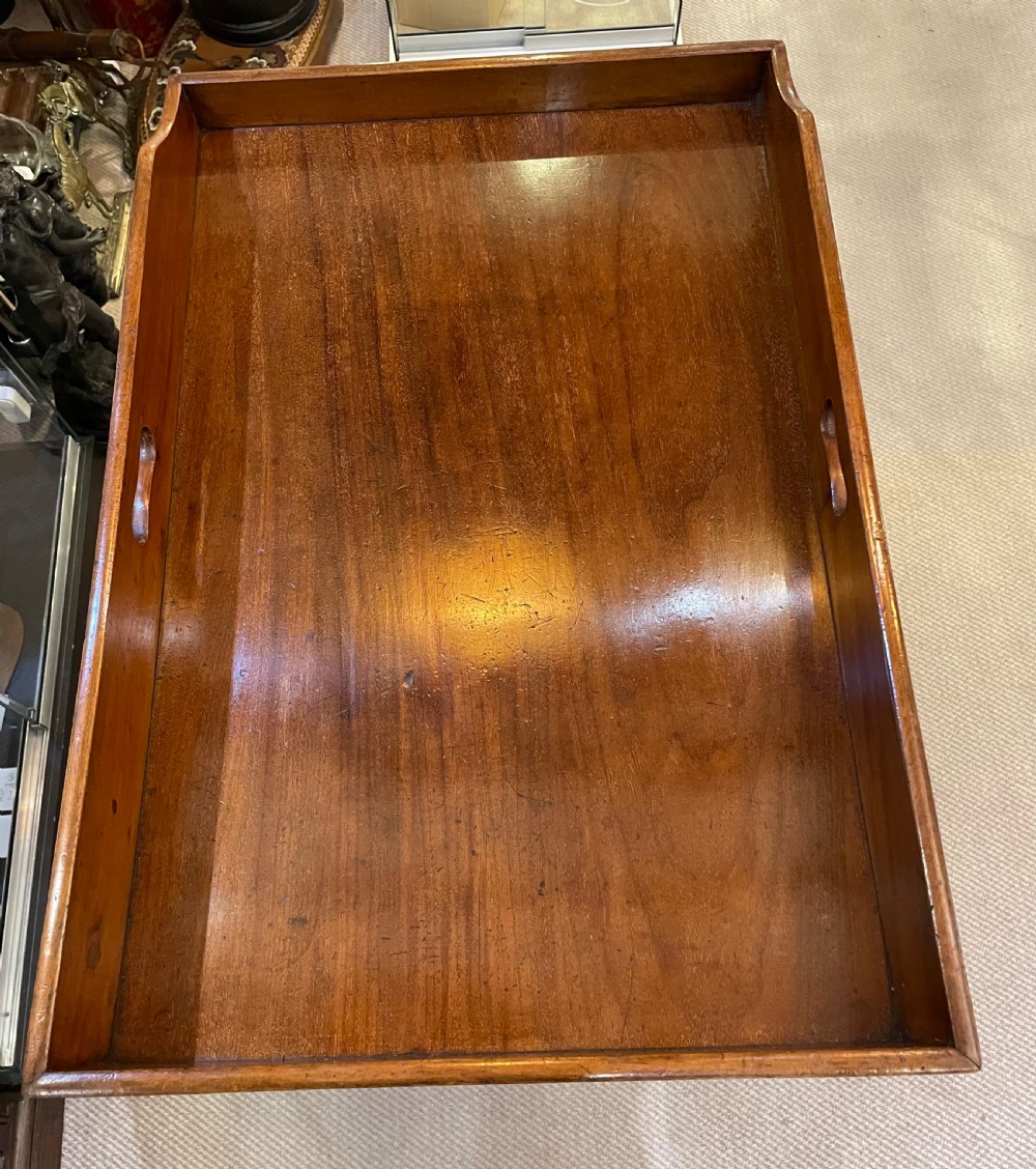19thc mahogany butler tray on stand c1850 View VIII