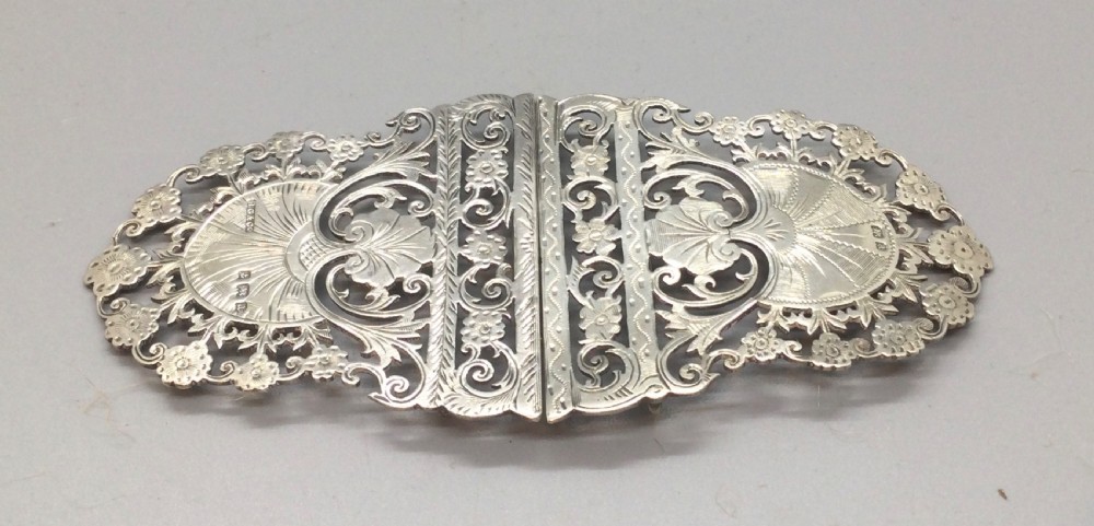 Late Victorian silver nurses buckle Birmingham 1900