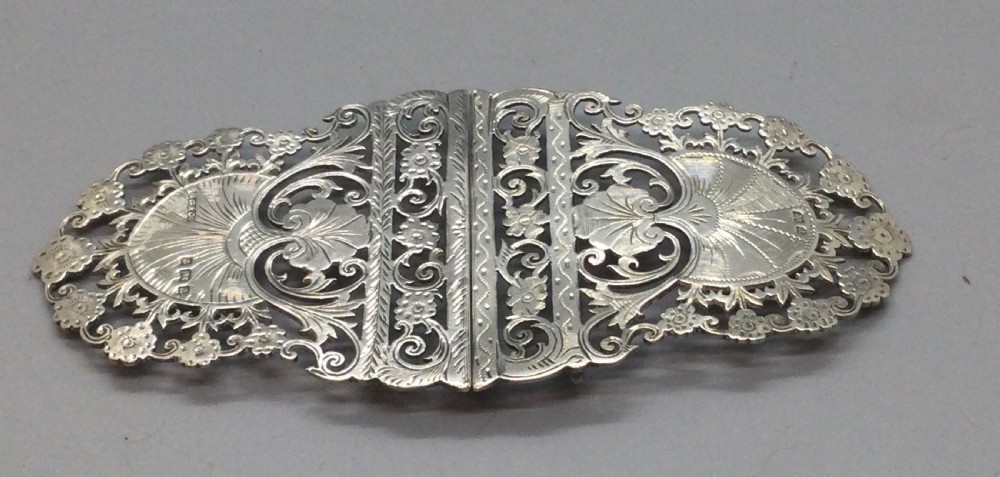 Late Victorian silver nurses buckle Birmingham 1900 View VII