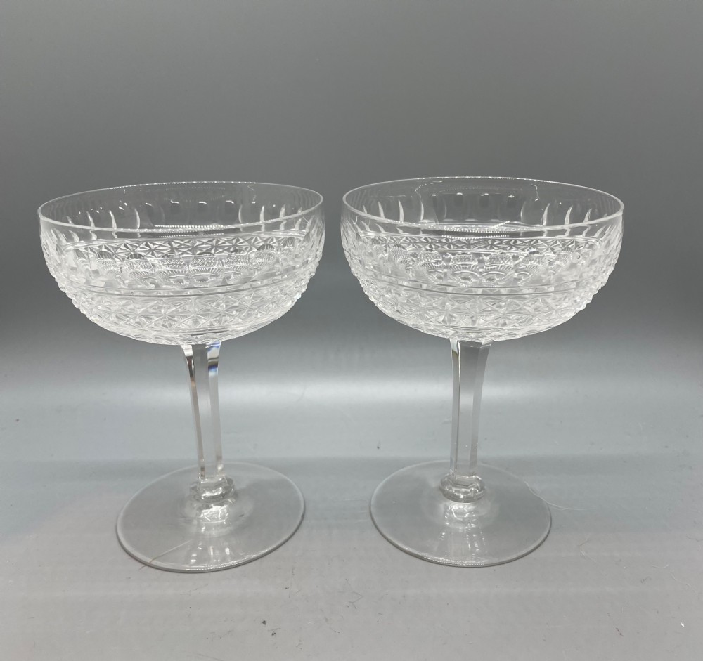 Fine pair Edwardian champagne coupes c1910