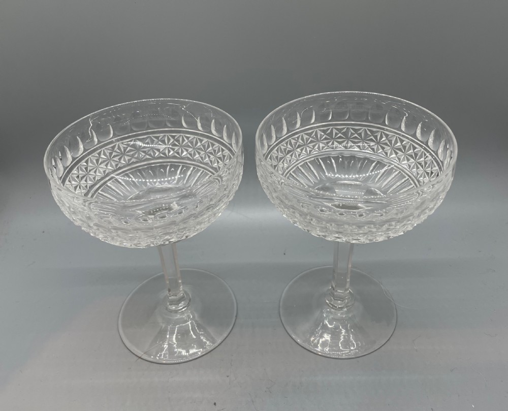 Fine pair Edwardian champagne coupes c1910 View II
