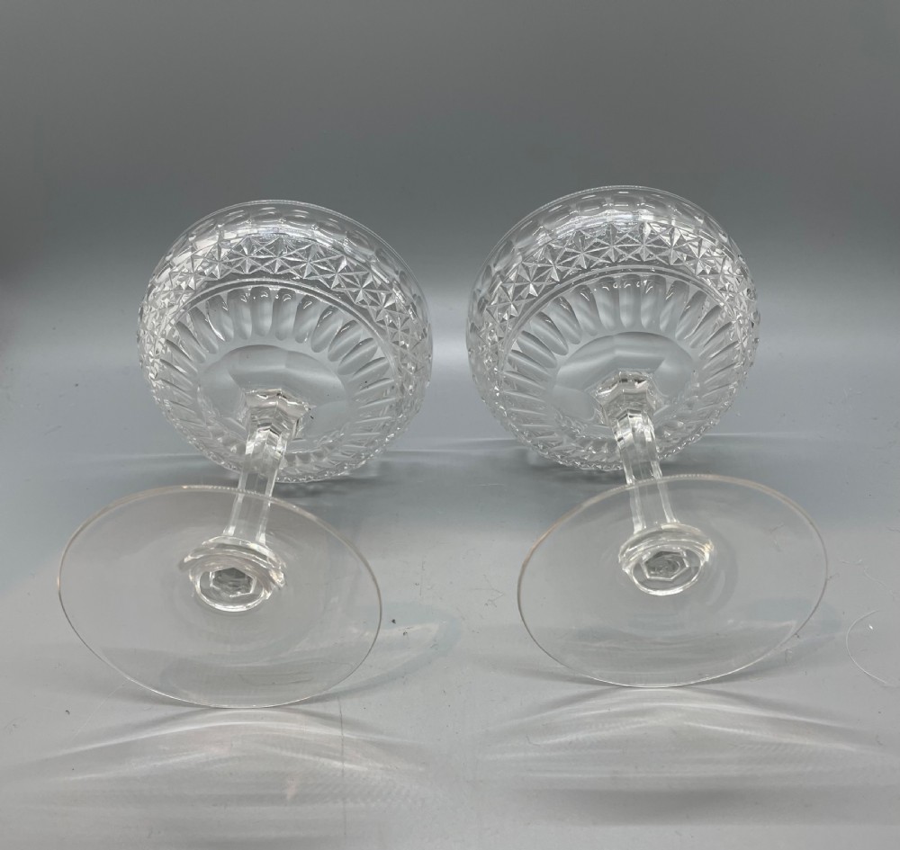 Fine pair Edwardian champagne coupes c1910 View III