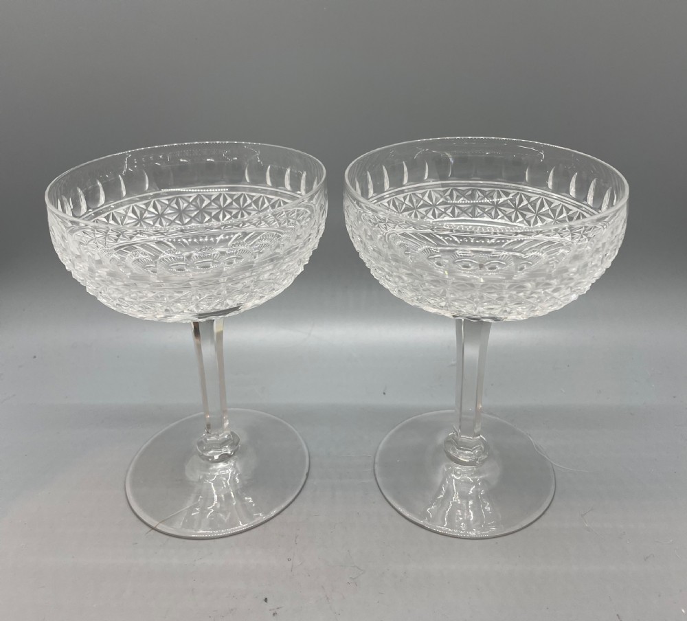 Fine pair Edwardian champagne coupes c1910 View VII