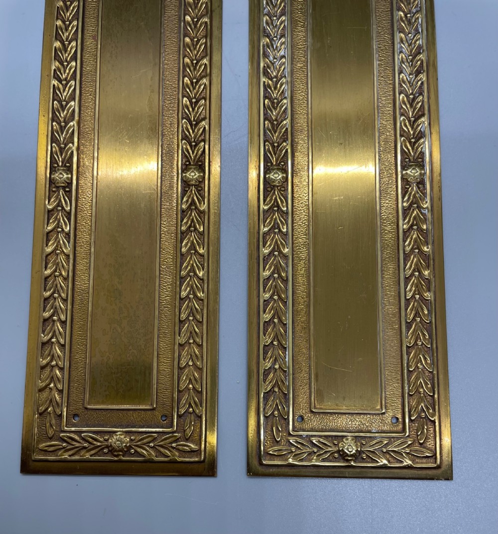 Late 19thc French brass doorplates c1880 View III