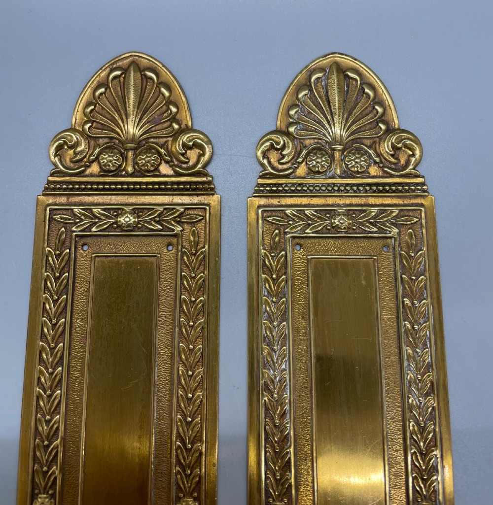 Late 19thc French brass doorplates c1880 View IV