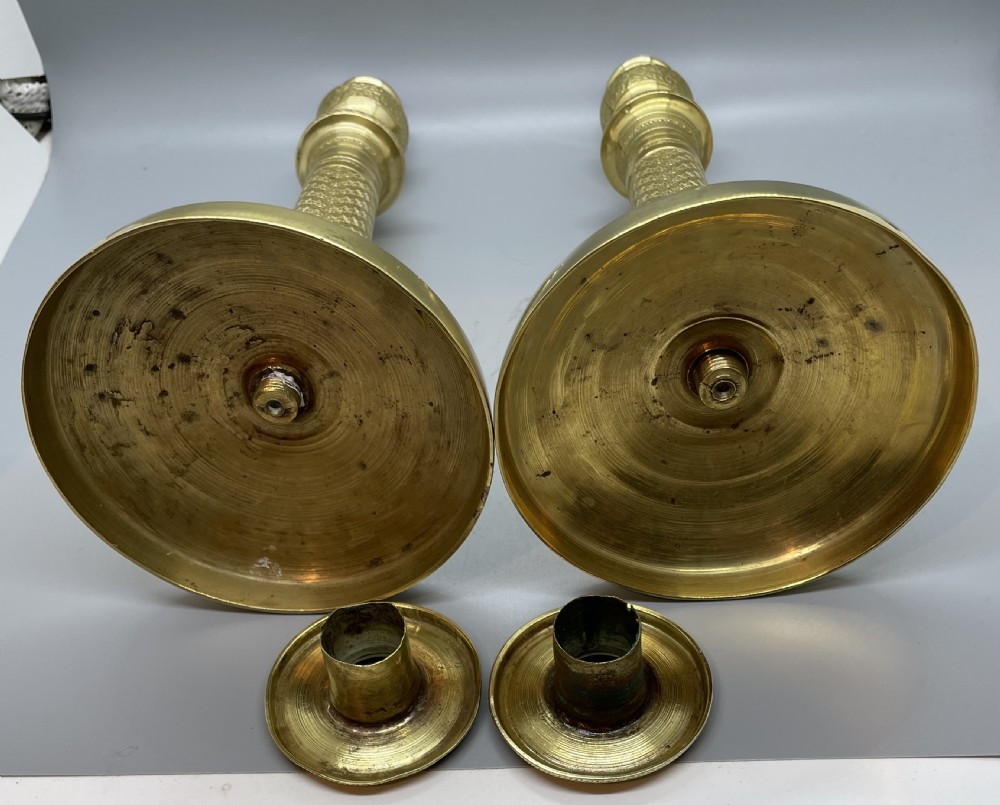 Late 19thc pair of French candlesticks c1880 View III