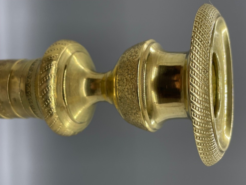 Late 19thc pair of French candlesticks c1880 View X