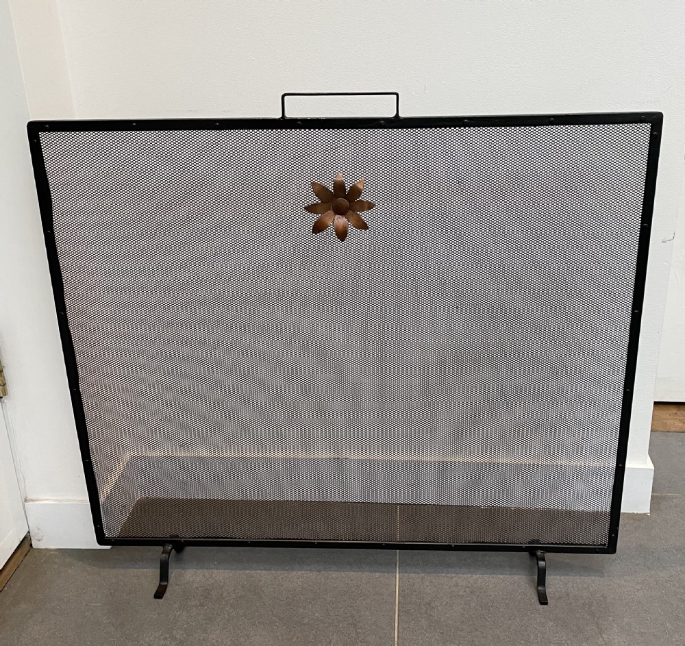 Vintage country house fire spark guard c1930