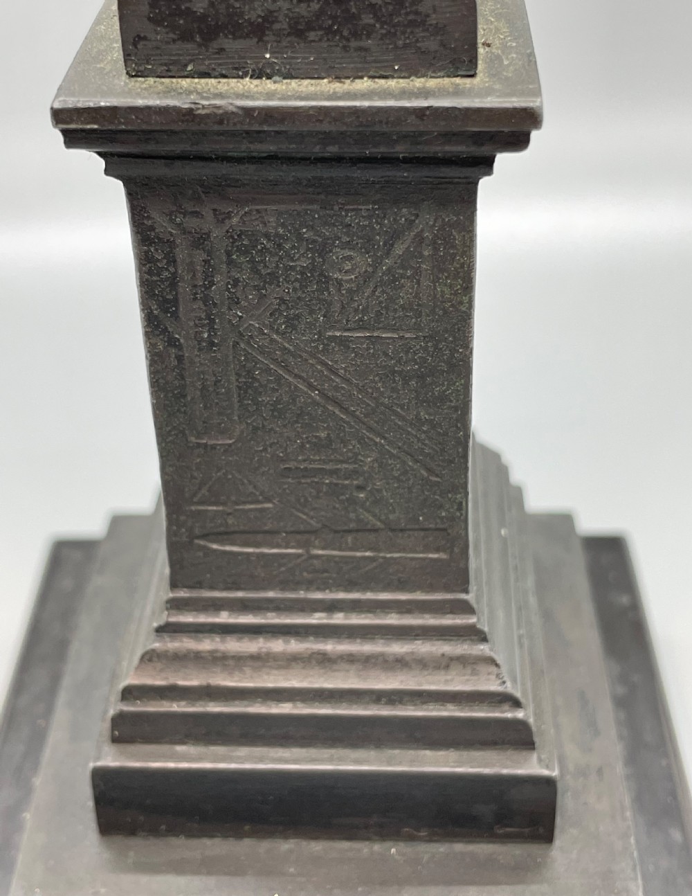Grand Tour style Paris Luxor obelisk temperature gauge  c1900 View XIII