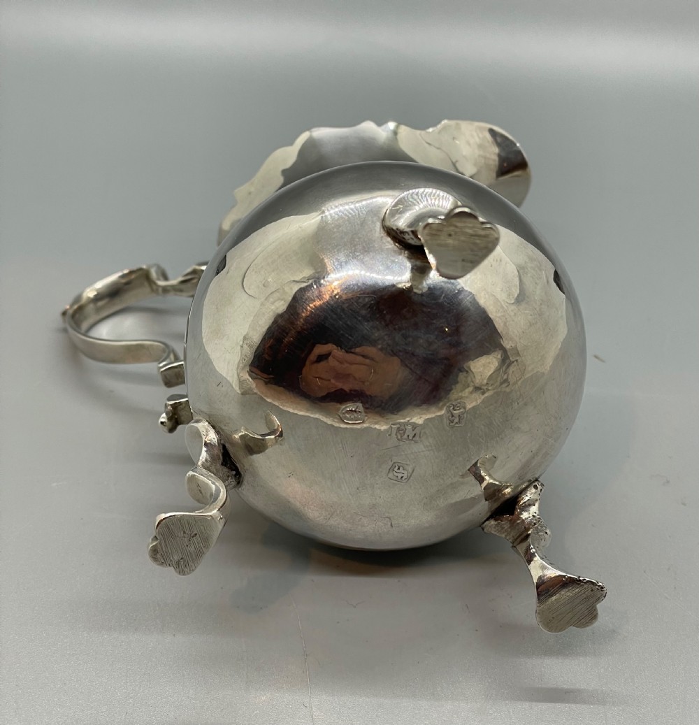 18thc Georgian silver cream jug London 1761  View VII