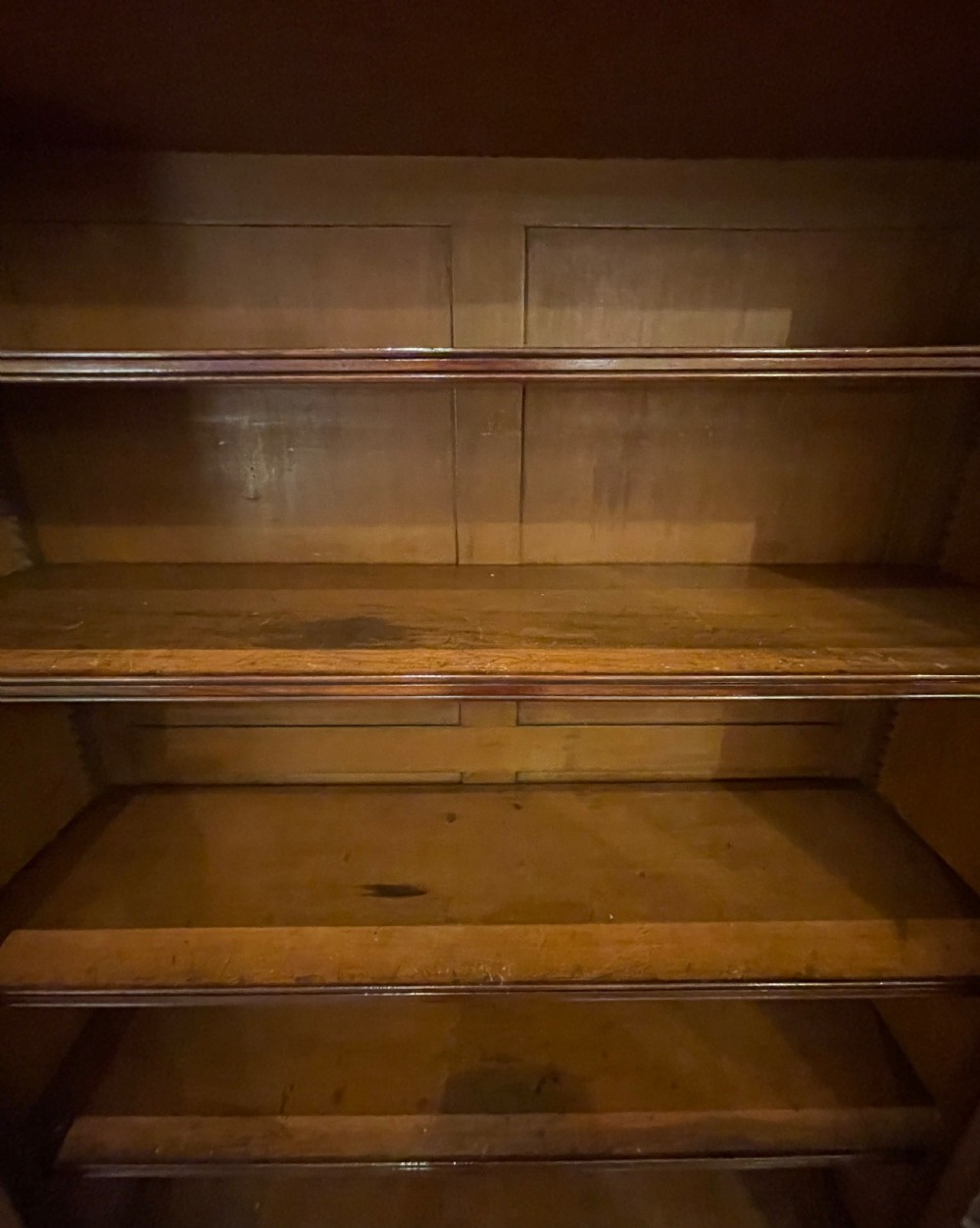 Early Victorian mahogany glazed bookcase cupboard c1860 View XI