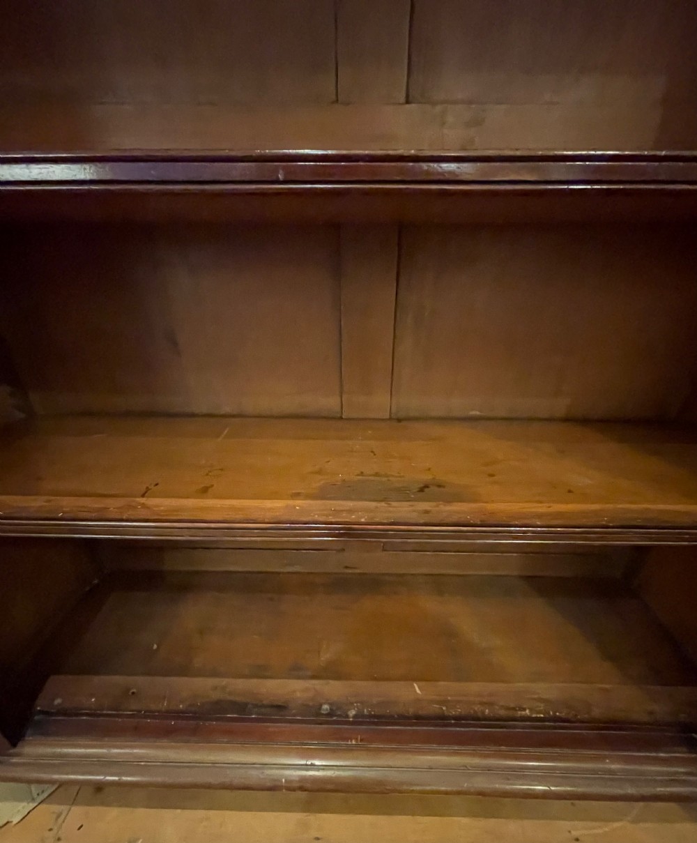 Early Victorian mahogany glazed bookcase cupboard c1860 View XII