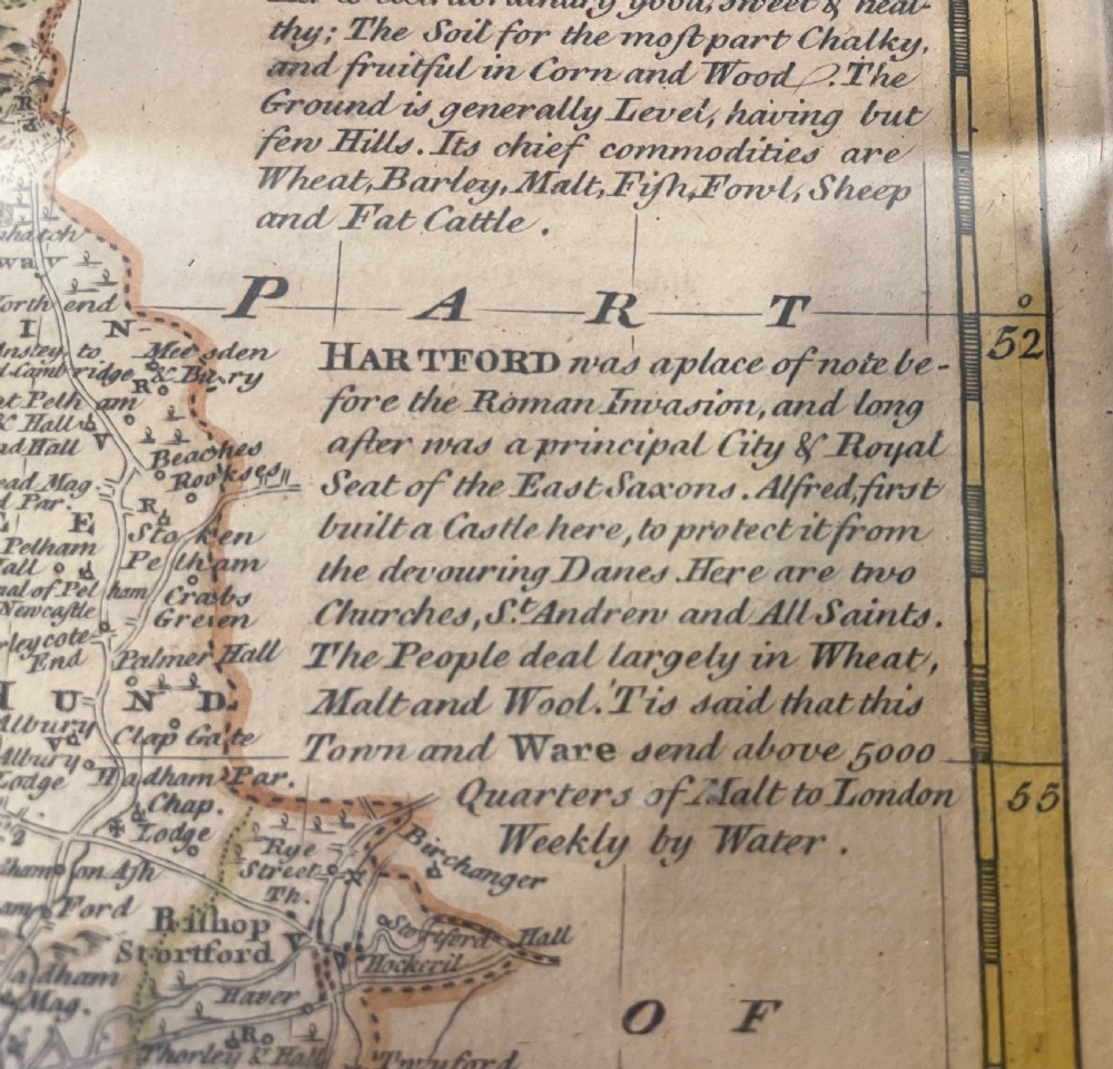 18thc Map of Hertfordshire c1750 View XI