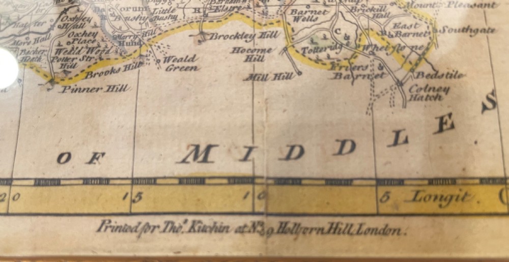 18thc Map of Hertfordshire c1750 View XII