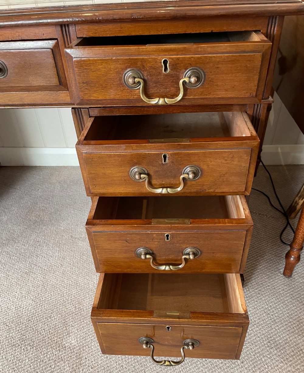 Quality Victorian pedestal desk c1880 View VIII