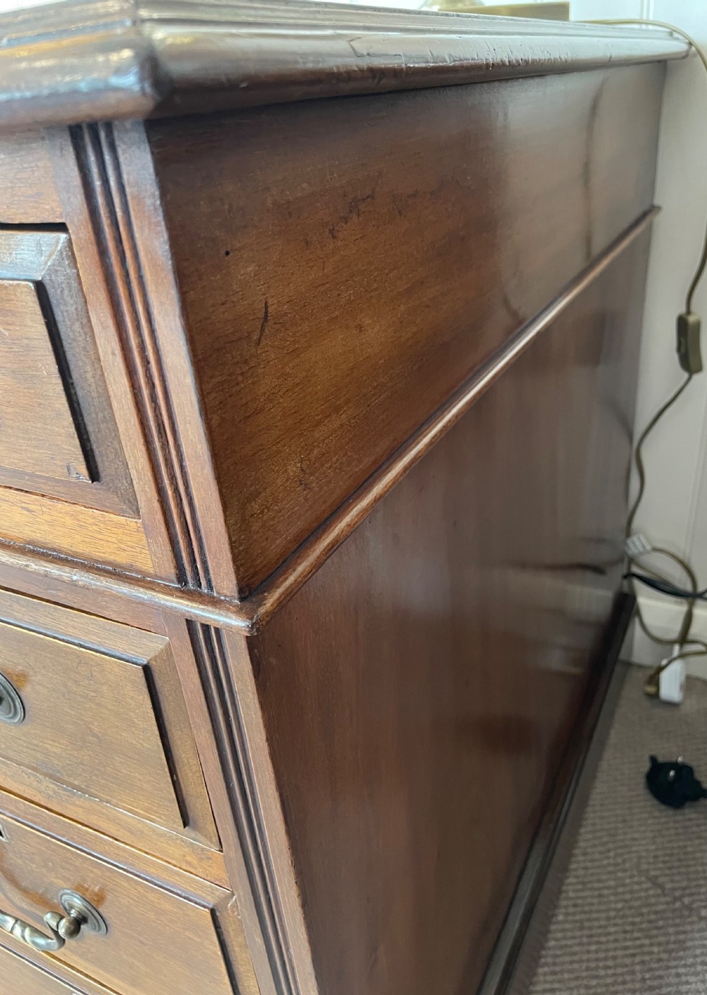 Quality Victorian pedestal desk c1880 View XI
