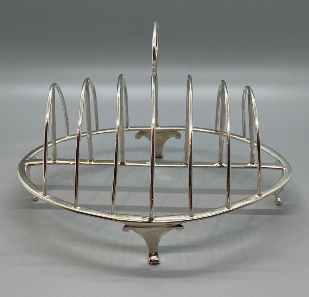 George III silver toast rack London 1804