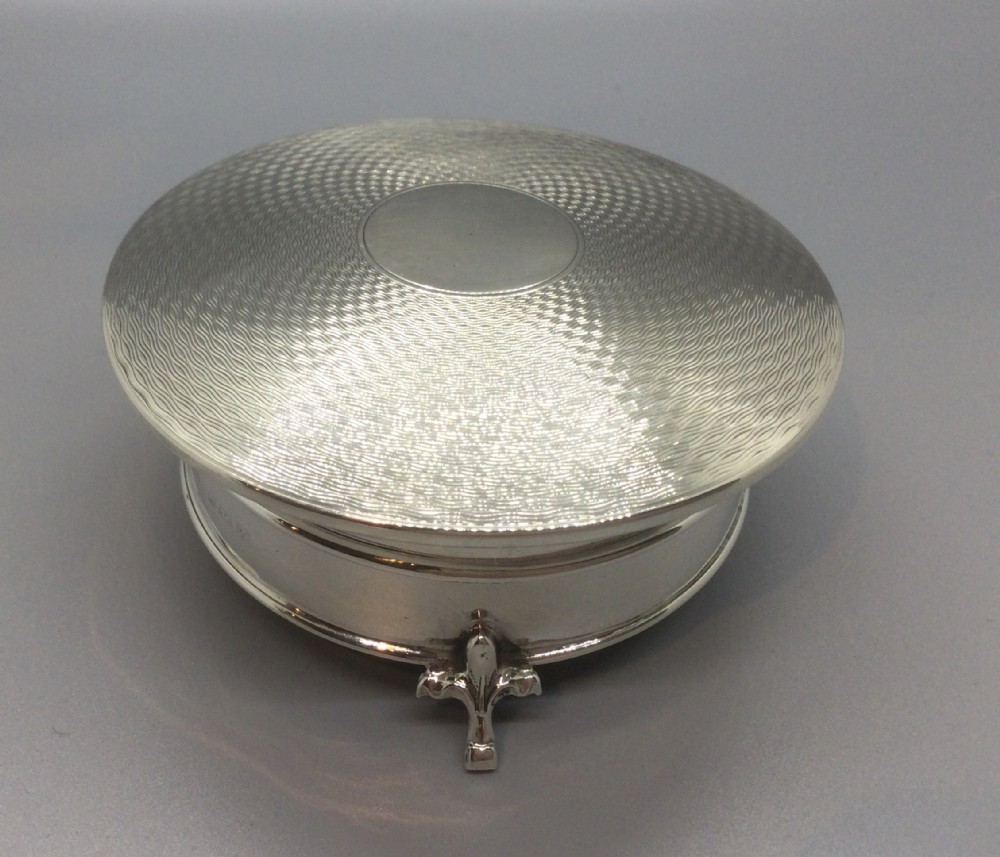 George V silver jewel trinket box Birmingham 1924