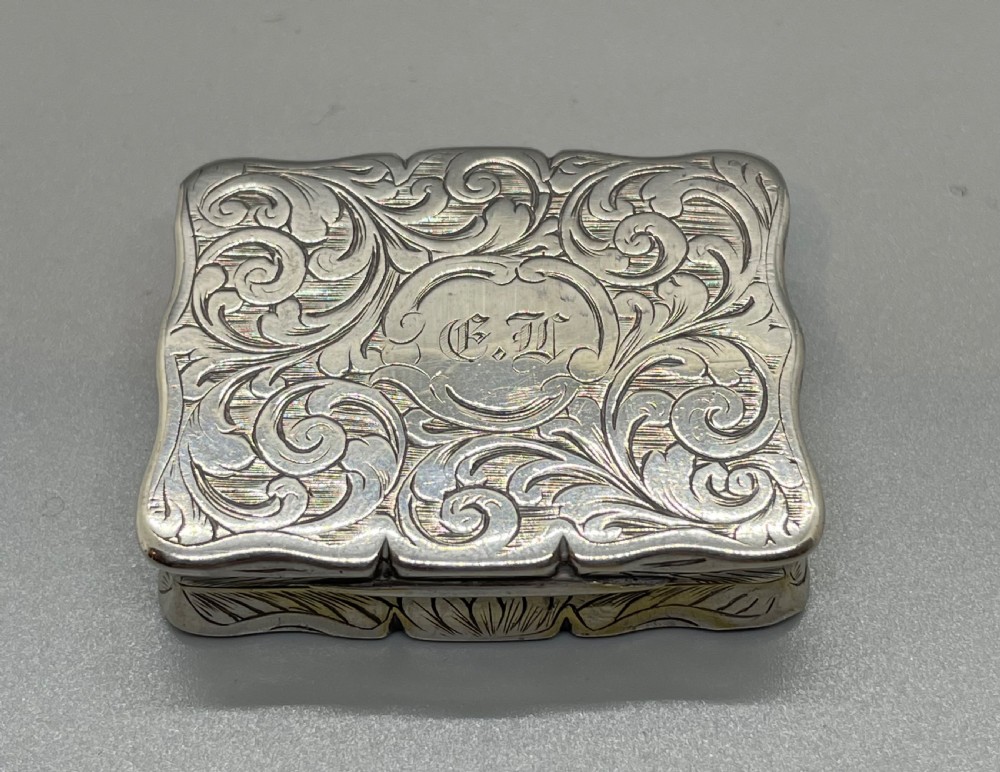 Early Victorian silver vinaigrette box Birmingham 1838