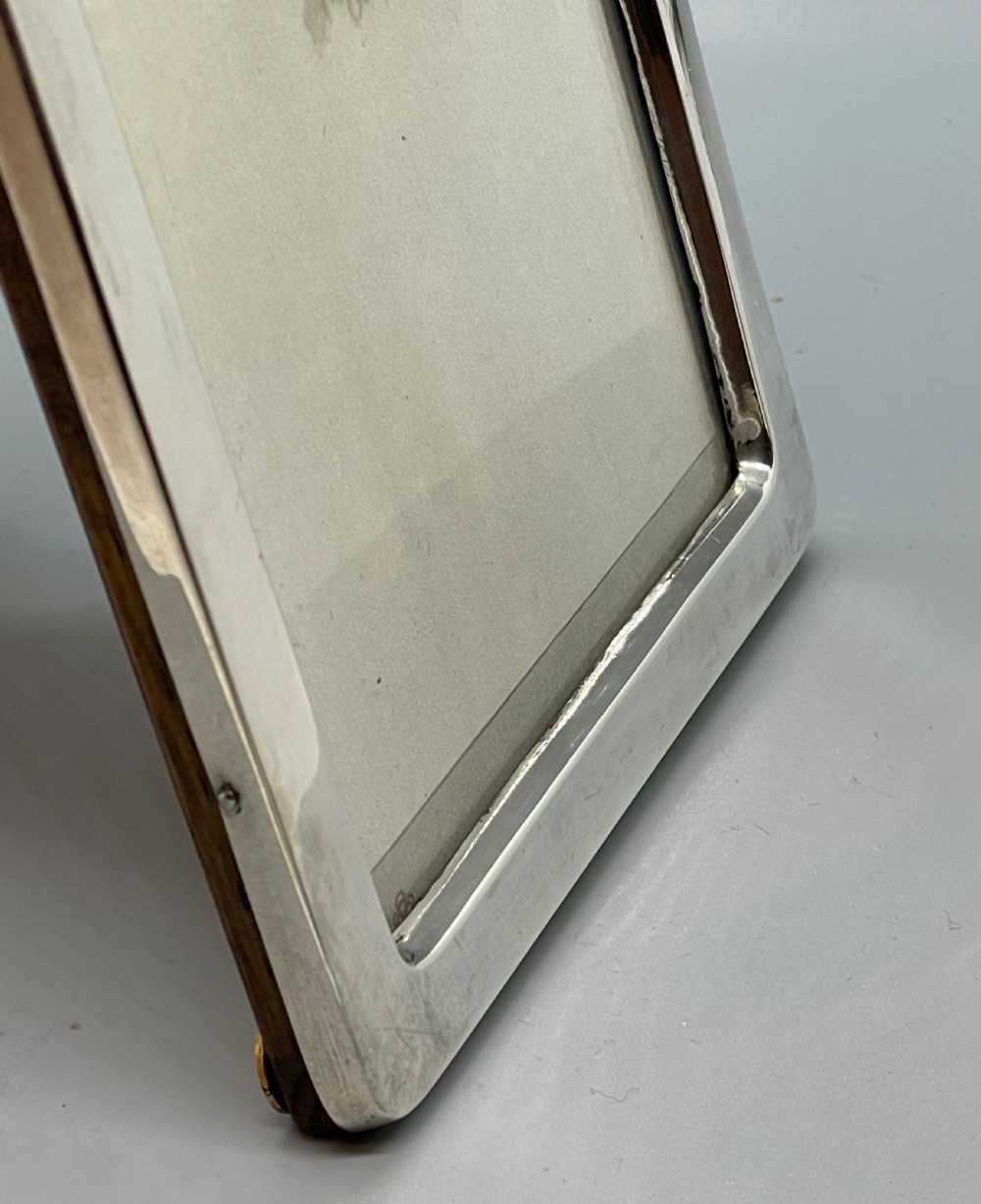 Edwardian silver photo frame Birmingham 1901 View IX