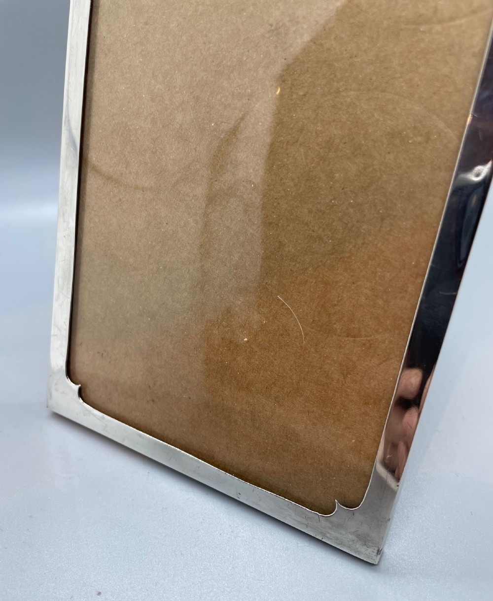 Geo V silver ribbon top photo frame Birmingham 1919 View IX