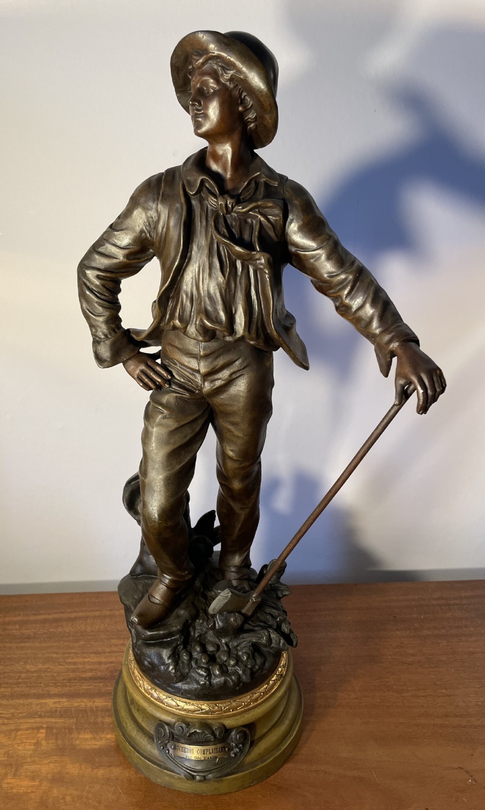 Late 19thc French model of a woodsman c1880