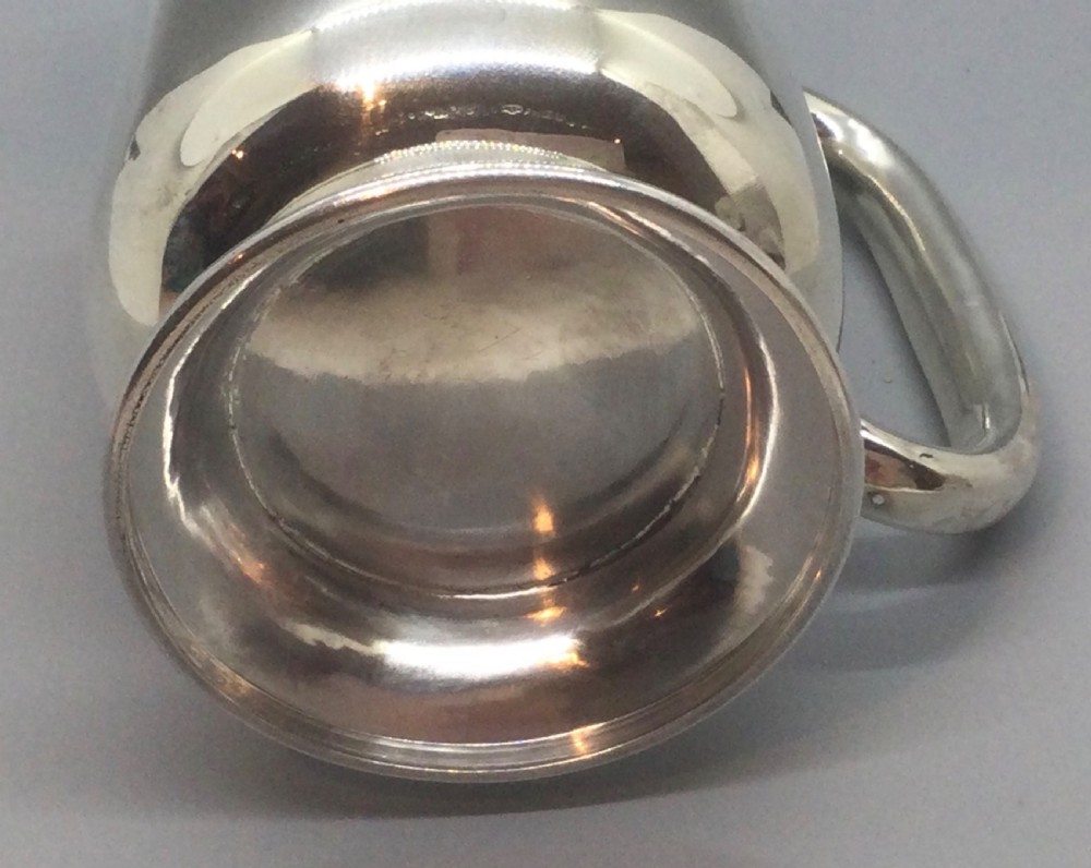 Victorian silver pint tankard mug Birmingham 1899 View VI