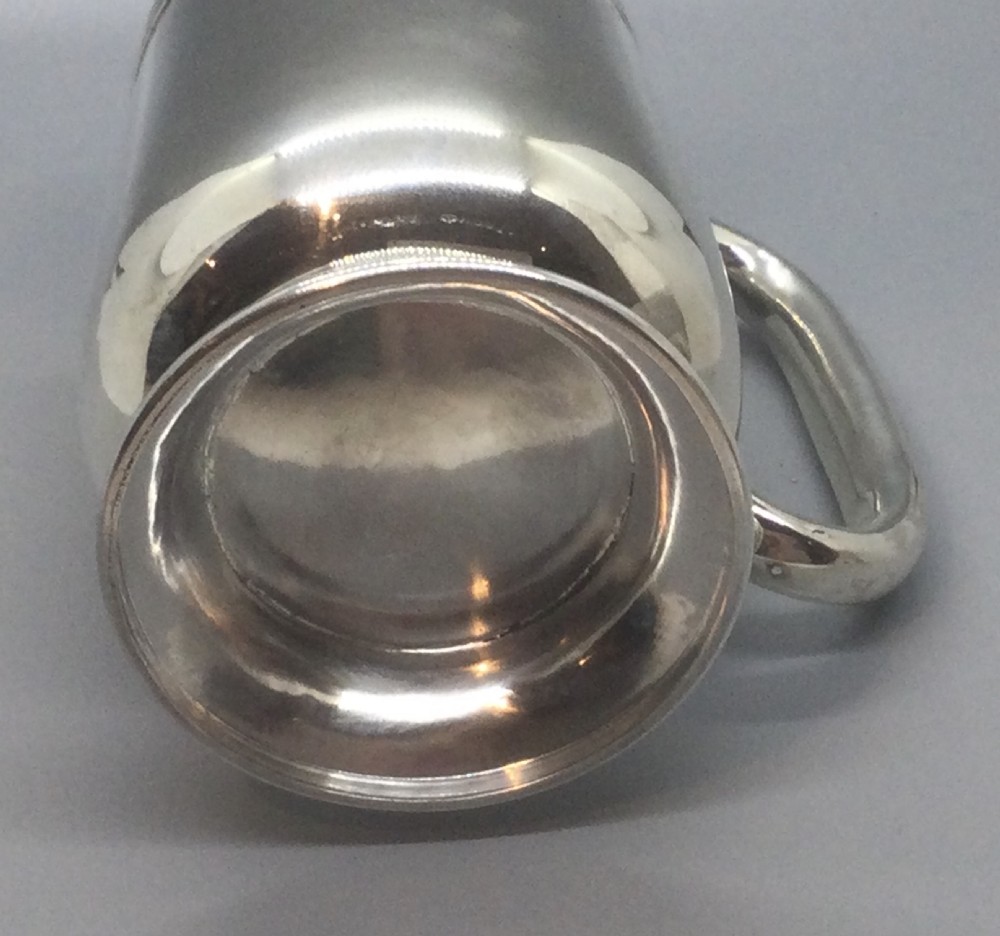 Victorian silver pint tankard mug Birmingham 1899 View VII