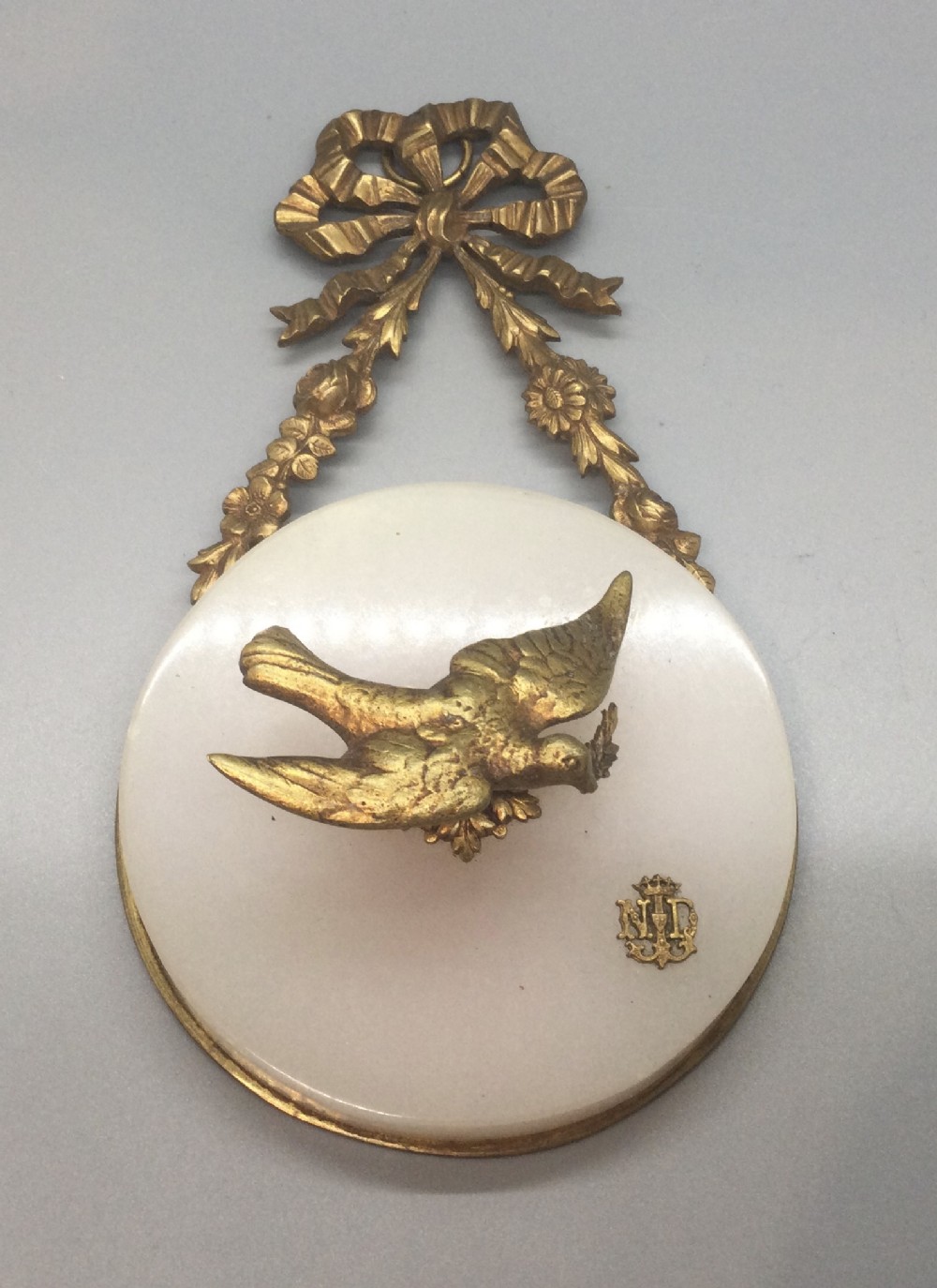 Late 19thc French ormolu wall plaque c1880