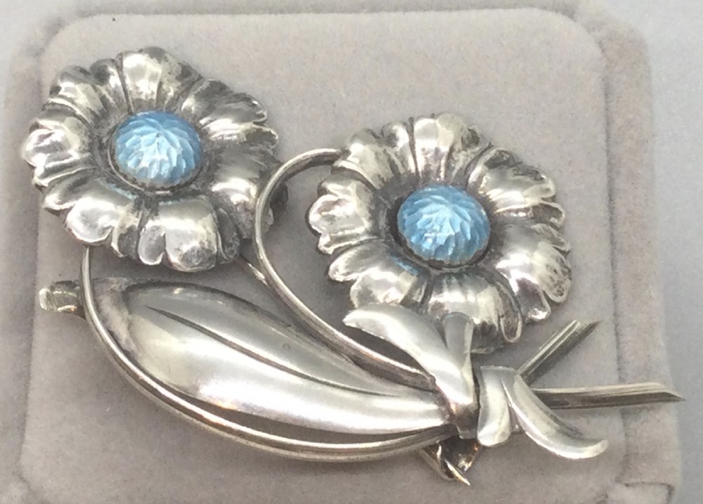 Vintage Danish  silver brooch c1930 View II