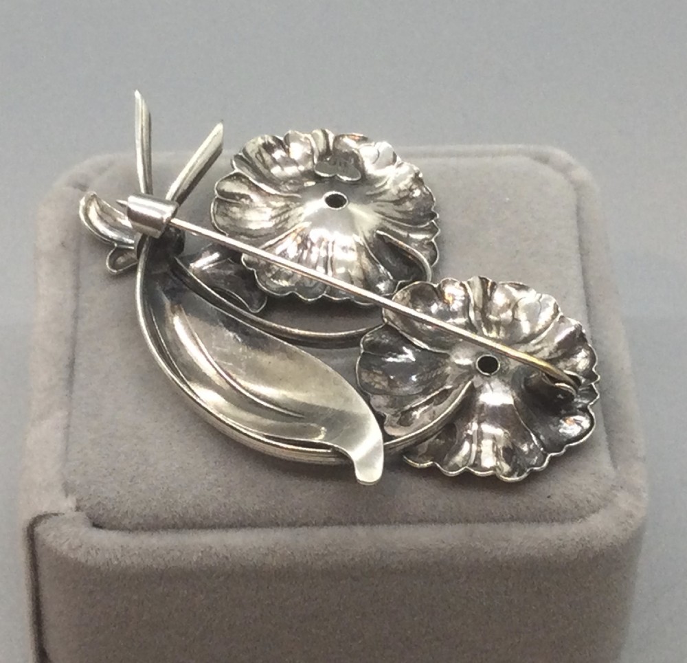 Vintage Danish  silver brooch c1930 View VI