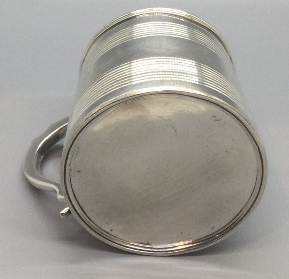 George III silver tankard christening mug London 1798 View VIII