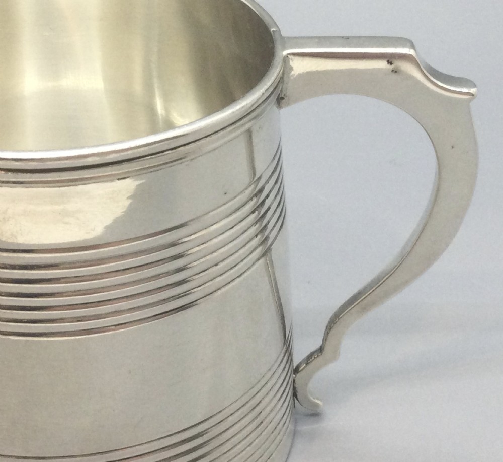 George III silver tankard christening mug London 1798 View IX