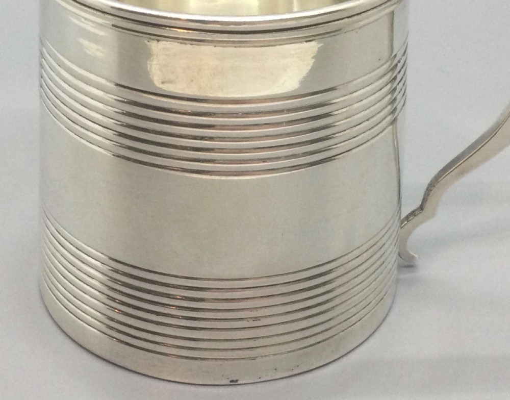 George III silver tankard christening mug London 1798 View X