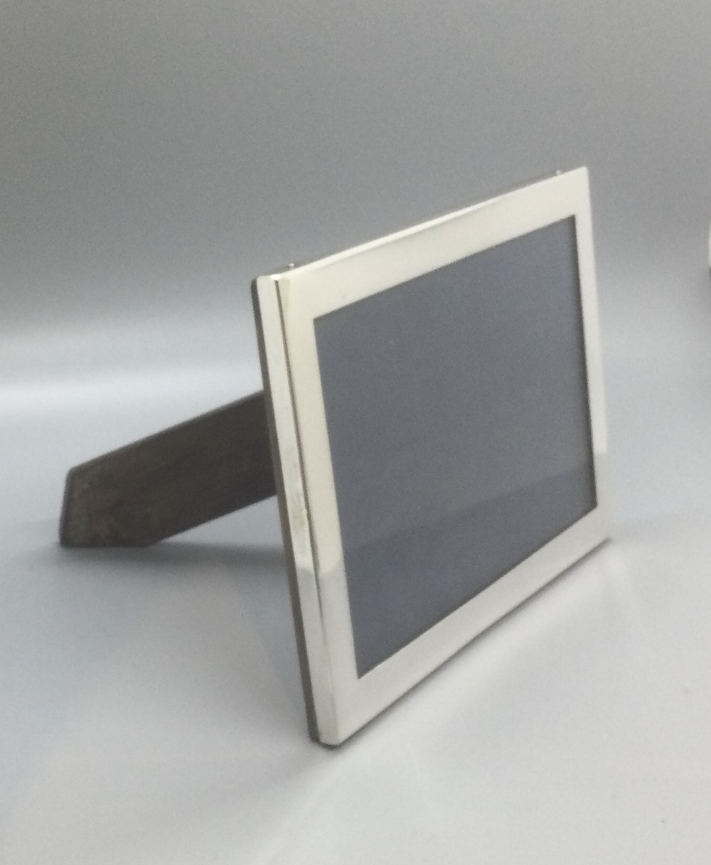 George V silver landscape portrait photo frame Birmingham 1924