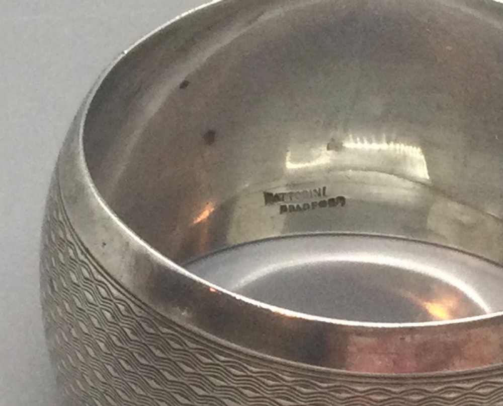 Rare Edwardian silver bulldog napkin ring Birmingham 1904 View VI