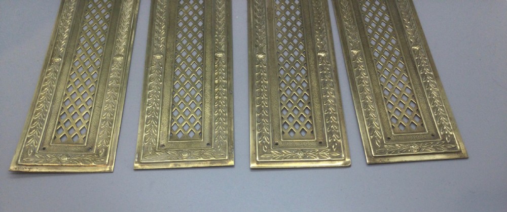 Late 19thC set four French door plates c1880 View II
