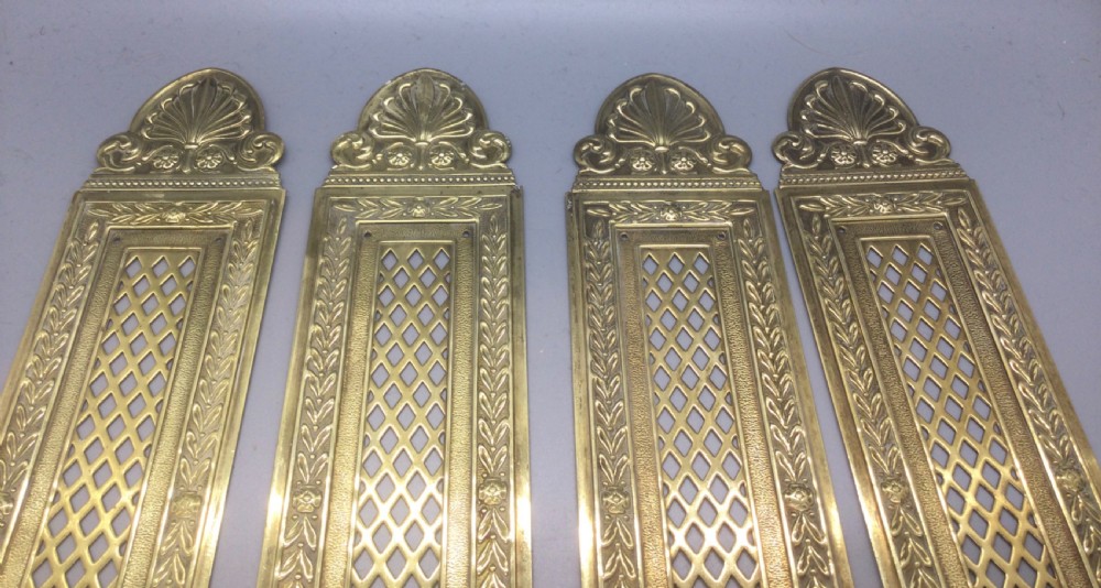 Late 19thC set four French door plates c1880 View III
