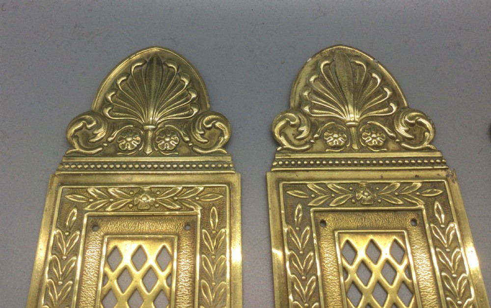 Late 19thC set four French door plates c1880 View IV