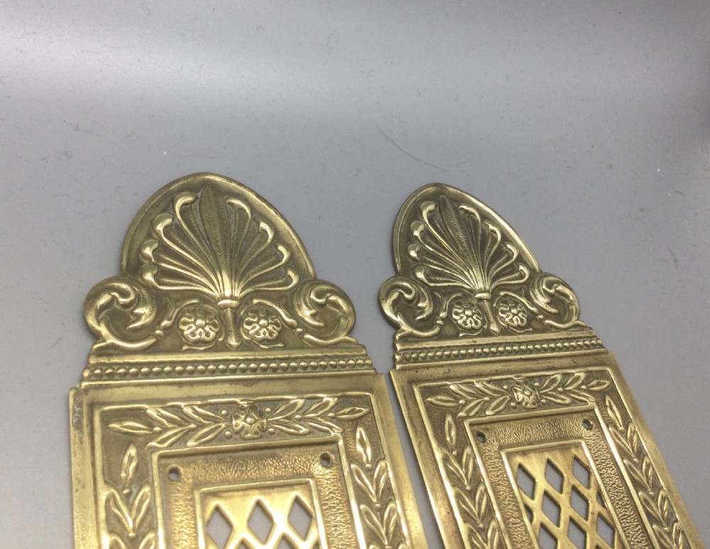 Late 19thC set four French door plates c1880 View V