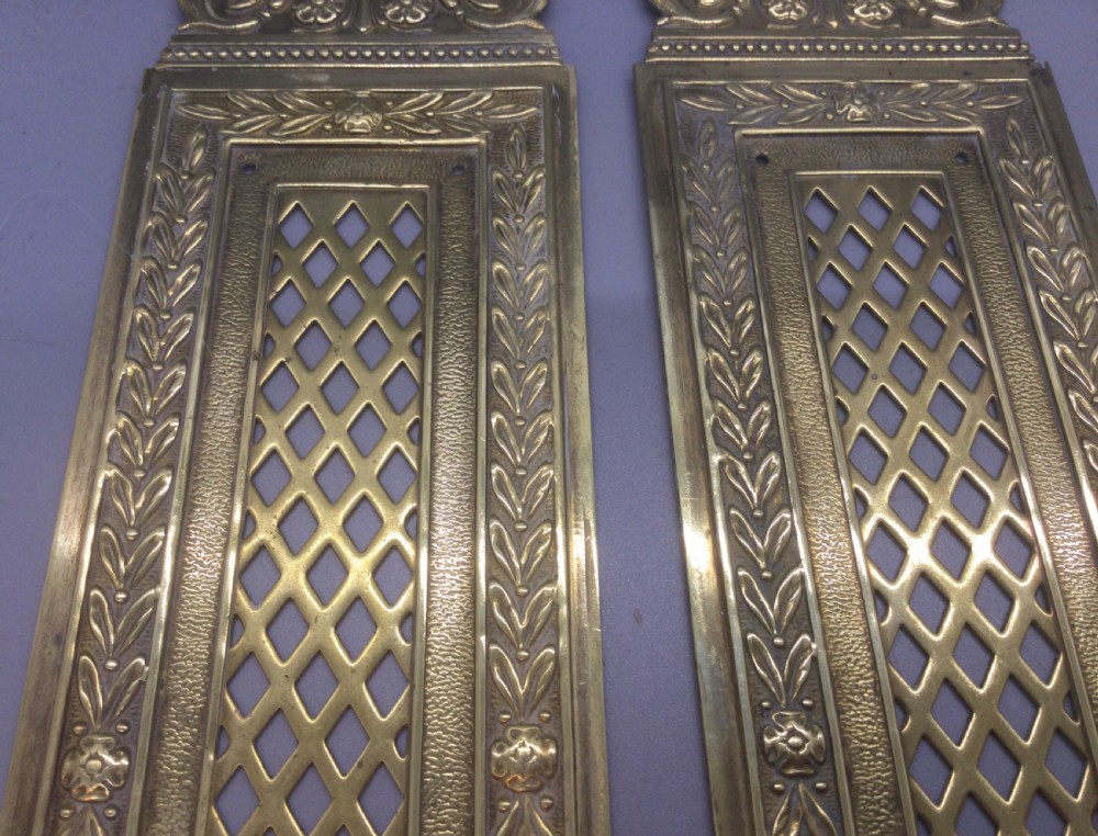 Late 19thC set four French door plates c1880 View VI